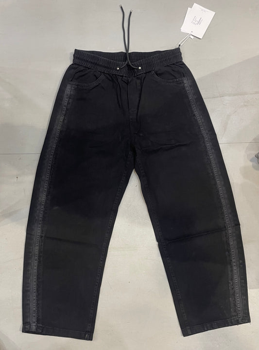 YZY Korean Style Black Grey Baggy Fit With 6 Pocket Denim Cargo Pants Y25536-1