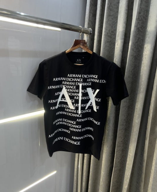 MRA Black Colour With Front Logo Print Premium Quality Tshirt 77731