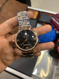 MRA Silver Copper Chain Black Copper Ring Dial Men’s Watch 989784