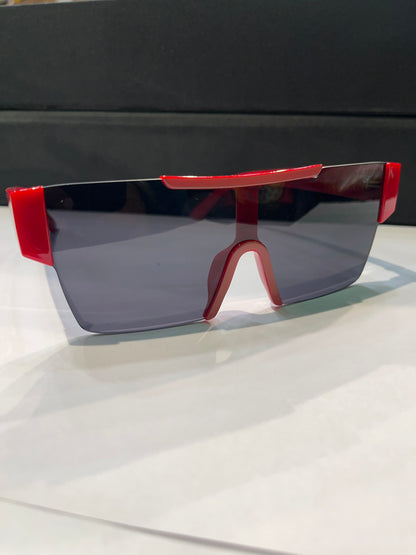 Rub Red Frame Black Shade Unisex Sunglass 6106 60 16 145
