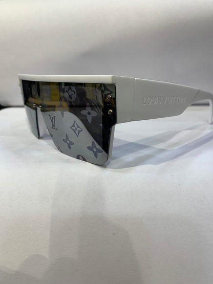 UOL LOU White Frame Mercury Printed Shade Unisex Sunglass 1583 158 16 140