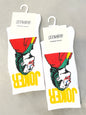Scenario White Colour Joker Print Premium Quality Full Socks 991182