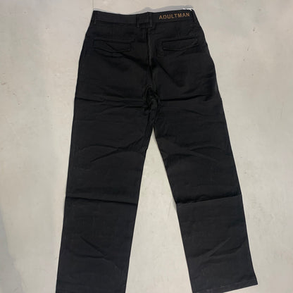 ADULTMAN A|M Black Korean Straight Fit Pant B-004