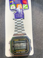 SAC Silver Chain Black Dial Watch digital square Men Sports Watch 901273