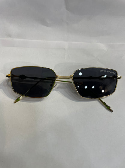 NEG GEN Golden Frame Black Shade Unisex Sunglasses SUN214
