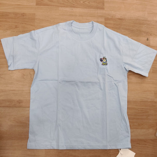 LOVASSI Sky Blue Colour Back Print Premium Quality Round Neck Unisex T-Shirt 9001
