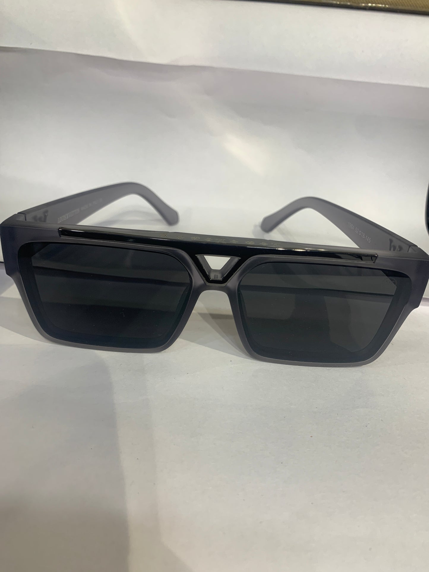 UOL Smoke Grey Frame Black Shade Unisex Sunglasses 1984 52 18 145