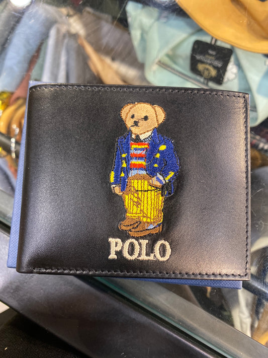 LOP POL Genuine Leather Teddy Embroidered Men’s Wallet 990758
