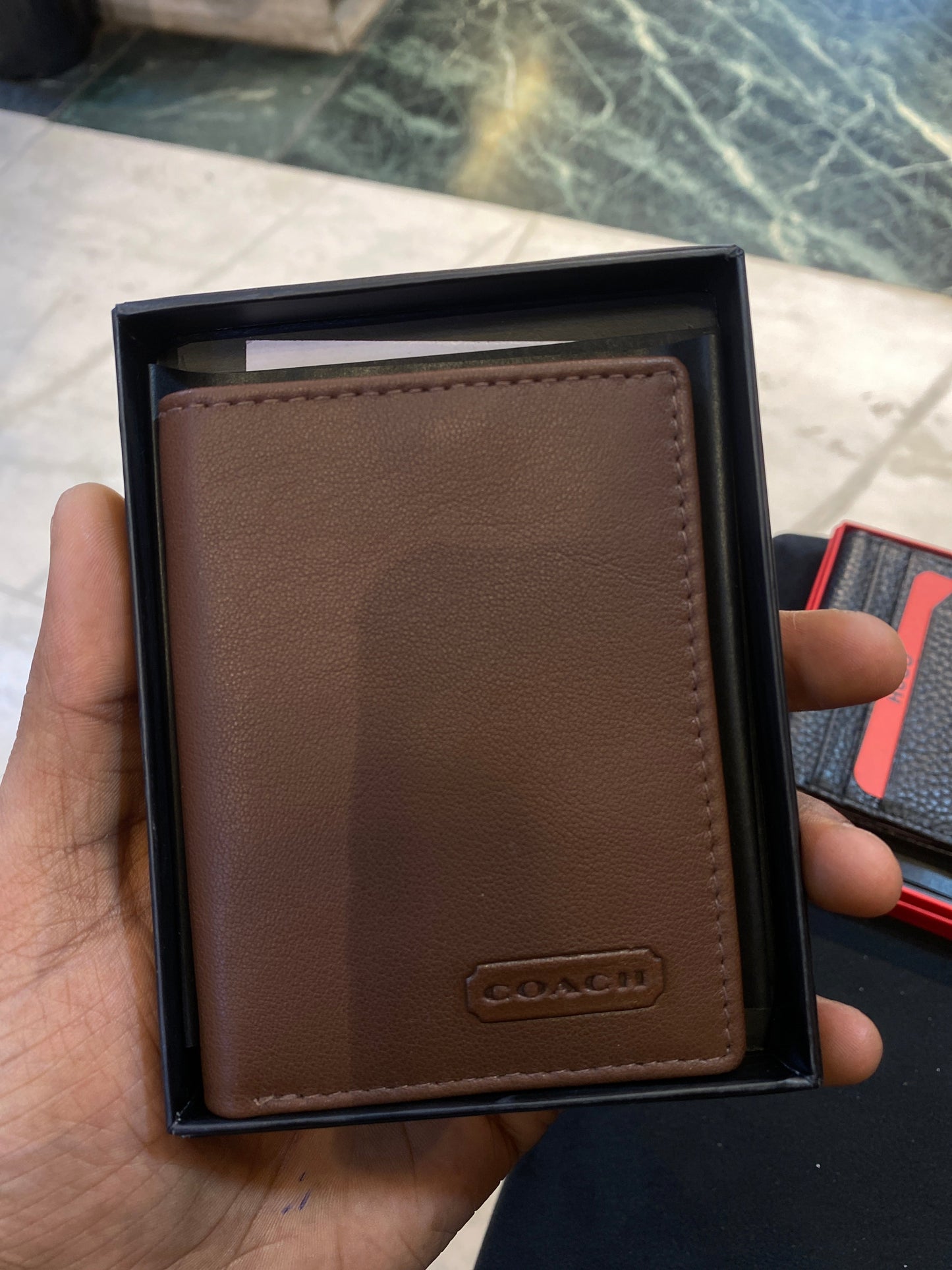 AOC Black Colour Leather Men Cardholder Plus Wallet 30301
