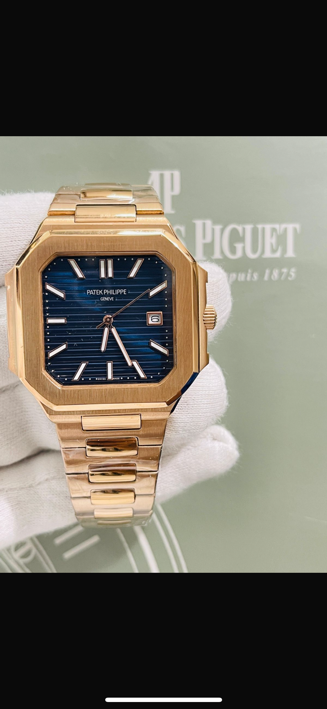 TAP PP Copper Chain Blue Dial Pat Tap Heavy Machinery Men’s Watch 989309