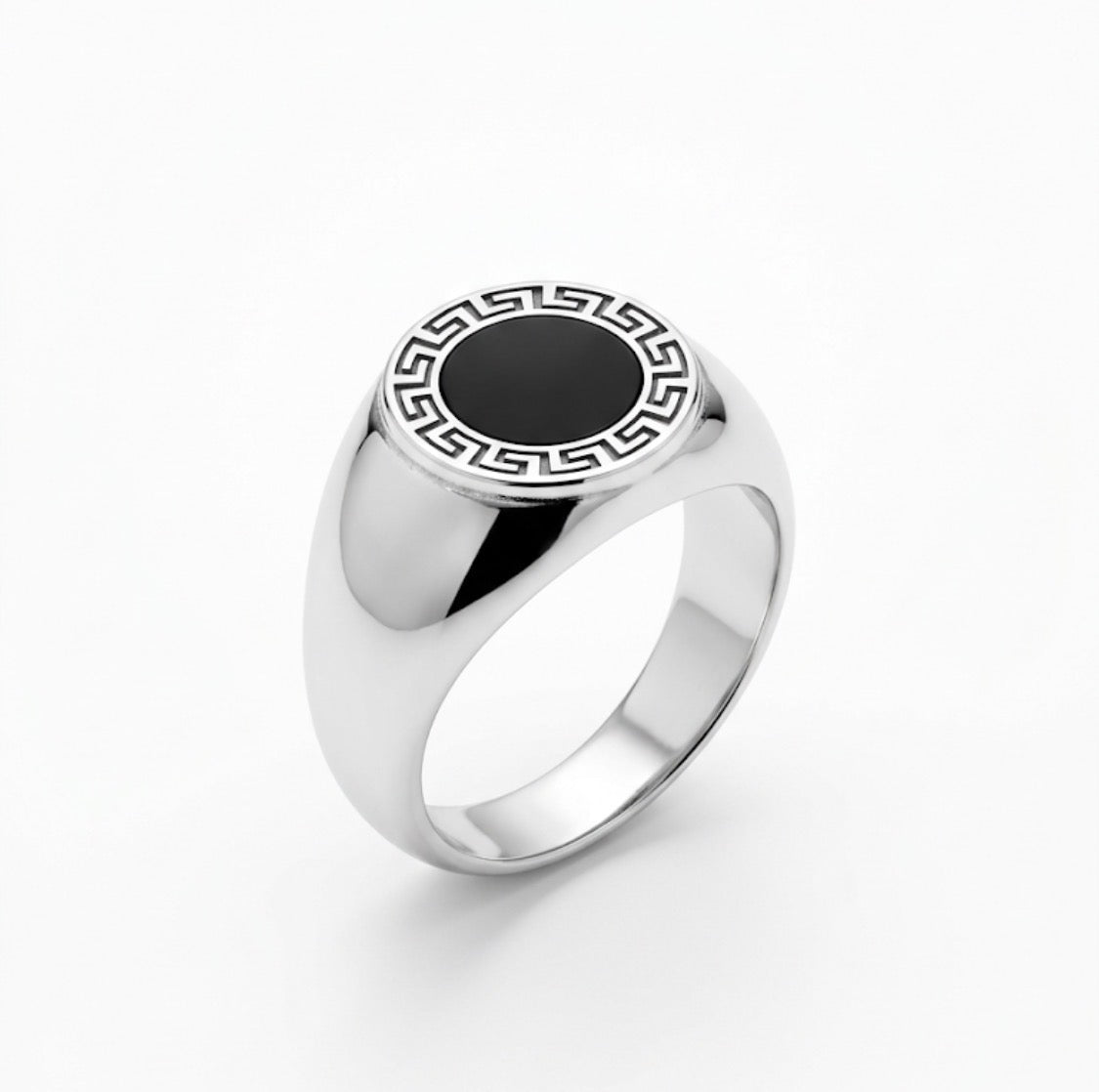 REV VER Silver Black Colour Stylish Ring for Men 991102