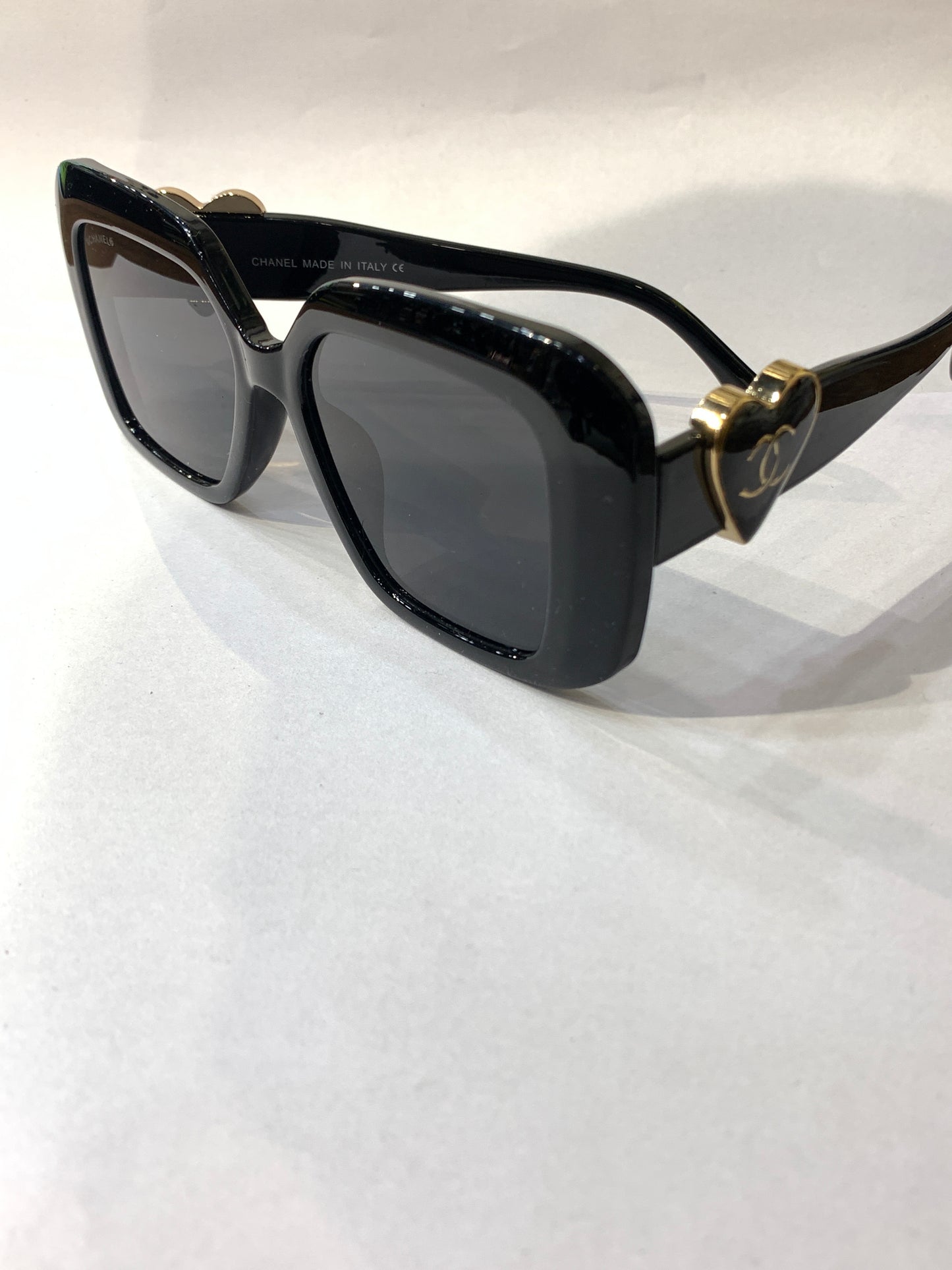 Cha Ahc Black Frame Black Shade Unisex Sunglass 55185417-142