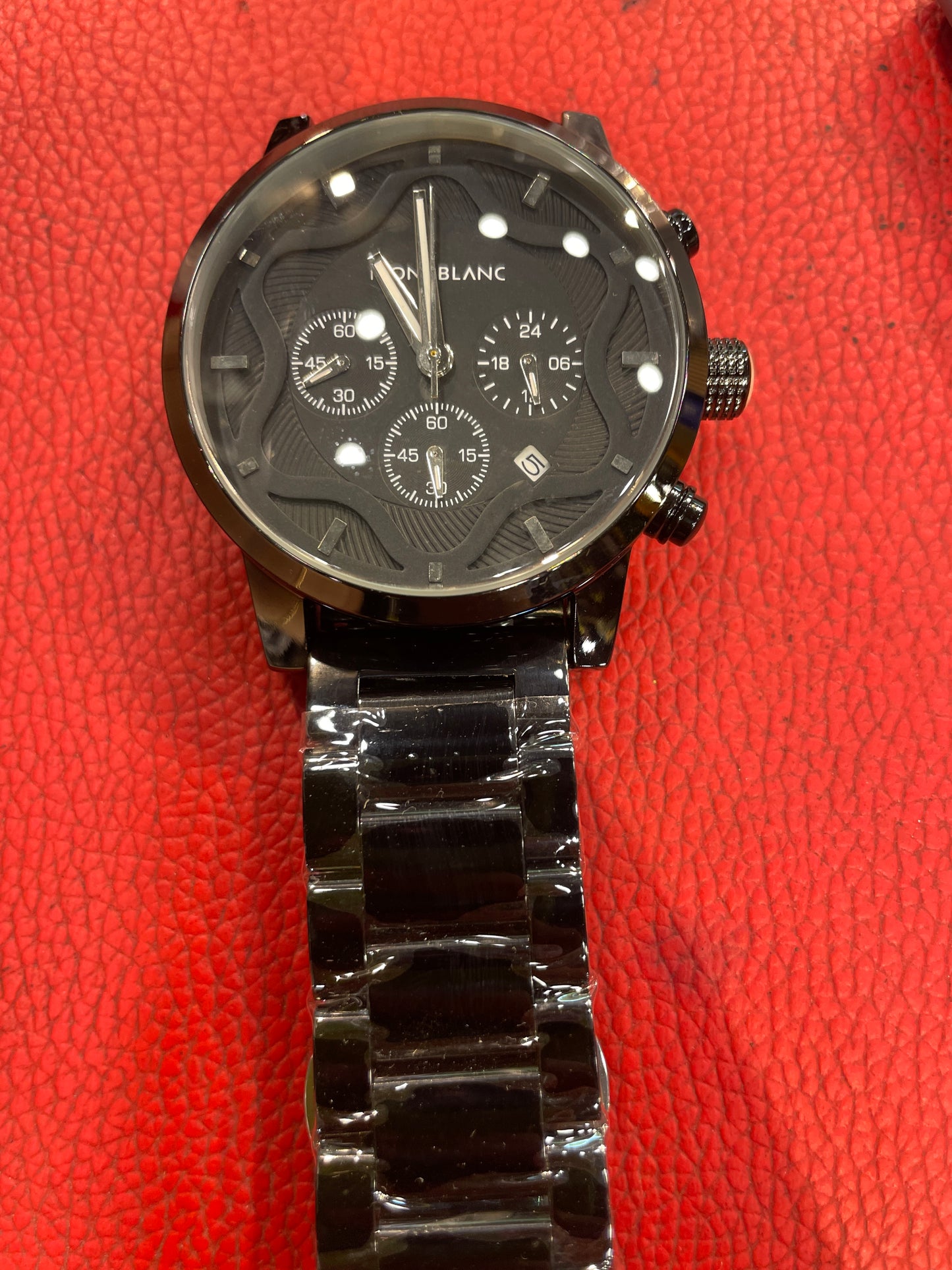 NOM MON Black Dial Black Chain Chrono Working Men’s Watch 990737