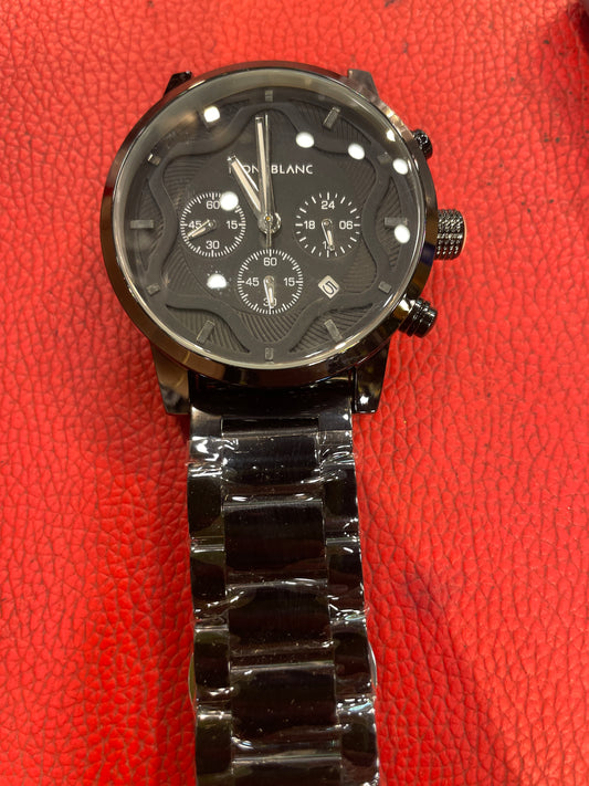 NOM MON Black Dial Black Chain Chrono Working Men’s Watch 990737