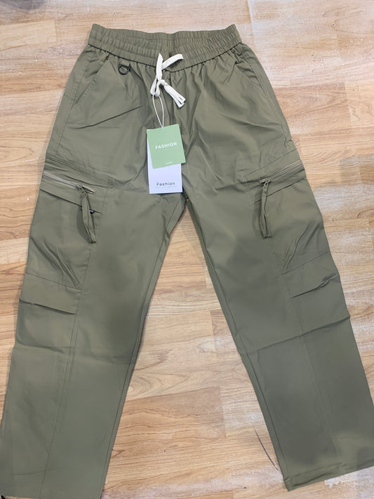 Fashion Green Cargo  Four Pocket Baggy Fit 6803