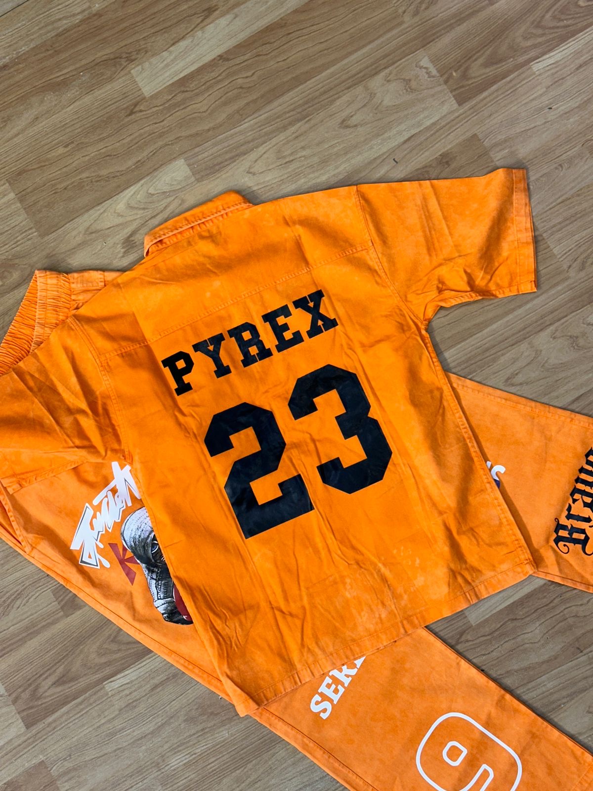 Revolver Seren Nasa Pyrex 9 Orange Colour Imported premium Quality Coord Set 988120