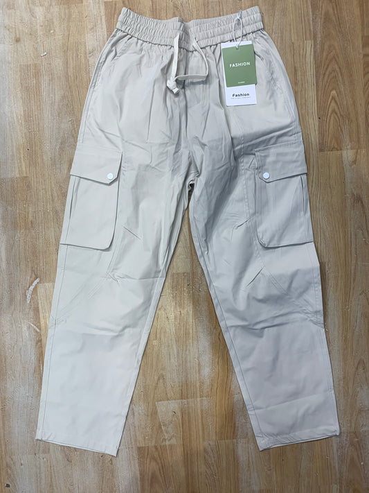 Fashion  Cream Cargo Four Pocket Baggy Fit 1870