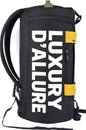 LDA Polyester Statement Maxis 33L Large Hybrid Duffle Backpack/Travel Duffle Bag/Sports Duffle/Gym Bag For Men's/Women's (Black-Yellow), 26 Cm (Luxury D’Allure) Model 041