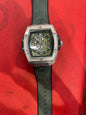 BUH HUB Green Strap Silver Green  Dial Premium Quality Men’s Watch 990927