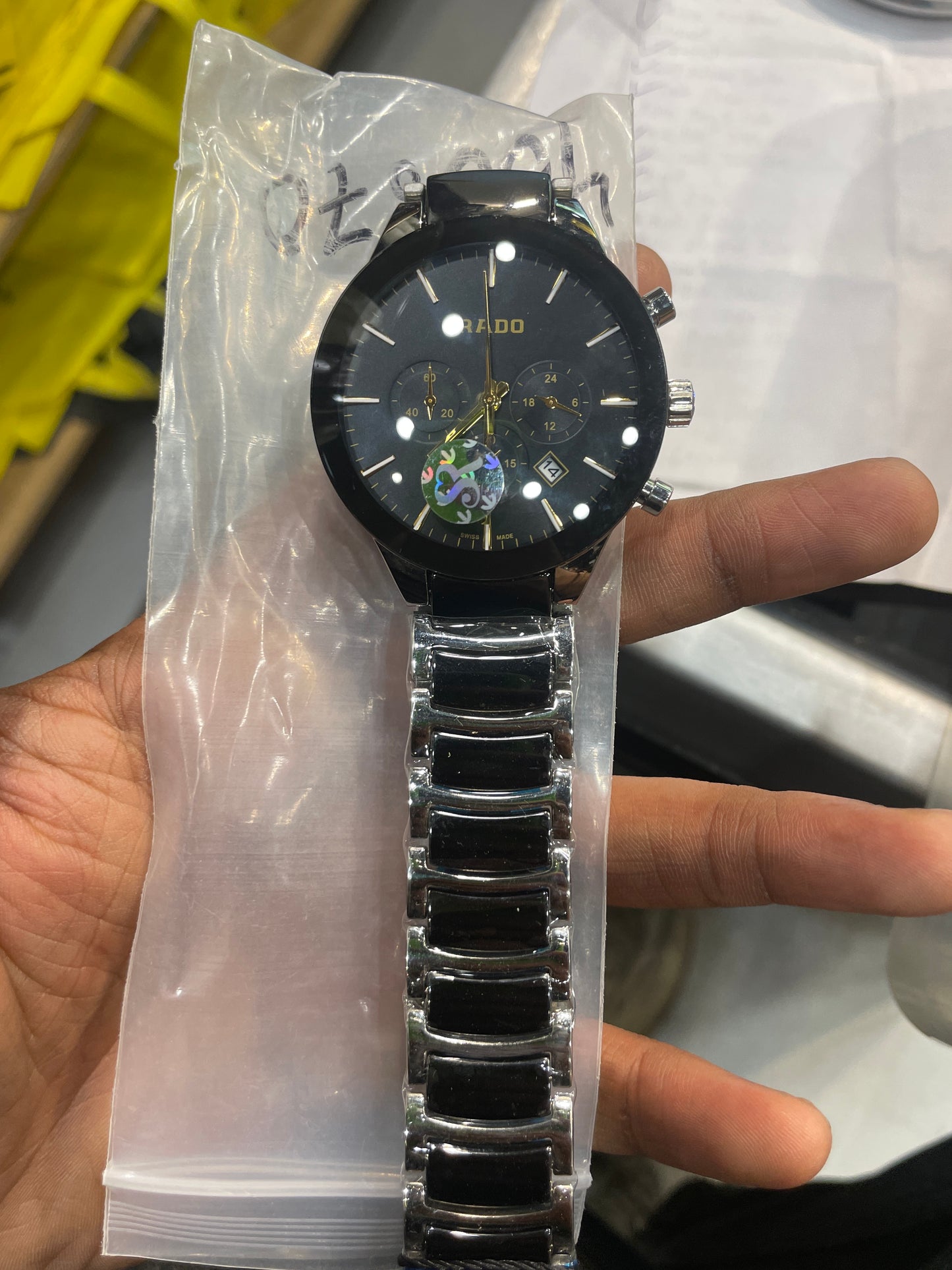 DAR Black Silver Chain Black Dial Men Watch 401074