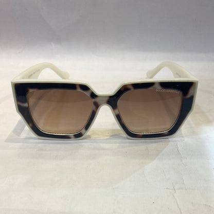 LOD DG White Leopard print Frame Brown Shade Sunglass 8291 57 18-142