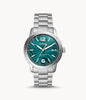 Sof Silver Chain Green Dial Ladies Watch 901527