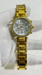 Cim Golden Chain White Dial Studed Ladies Watch 989364