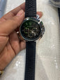 SAM MAS Black Silicon Strap Silver Ring Black Dial Premium Quality Men’s Watch 990924
