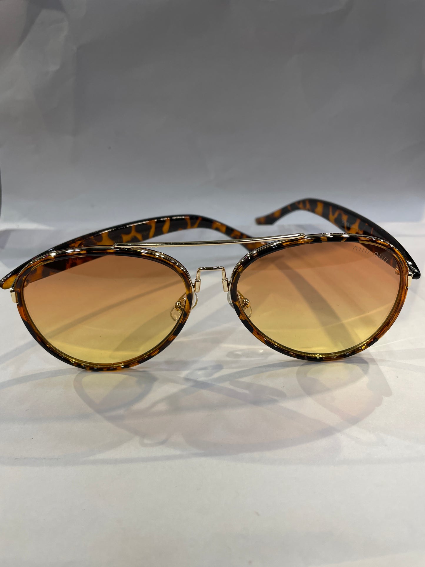 UIM MIU Leopard Frame Brown Shade Unisex Sunglasses 5G368 51 18 150