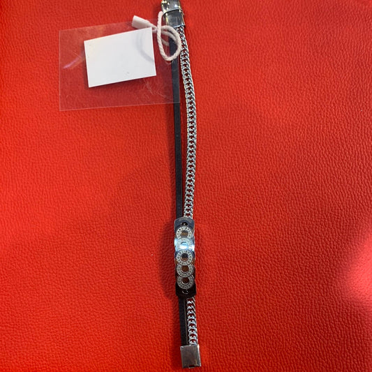 LVB Silver Black Men’s Bracelet 85958