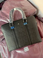 Nom  Black Colour Multi Zip Laptop Bag EWM1967-5#