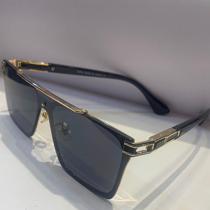 Rid Black Gold Frame Black Shade Unisex Sunglass 22112 58 15 140
