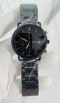 SOF FOS Black Chain Black Dial Chronograph Working Men Watch 990825