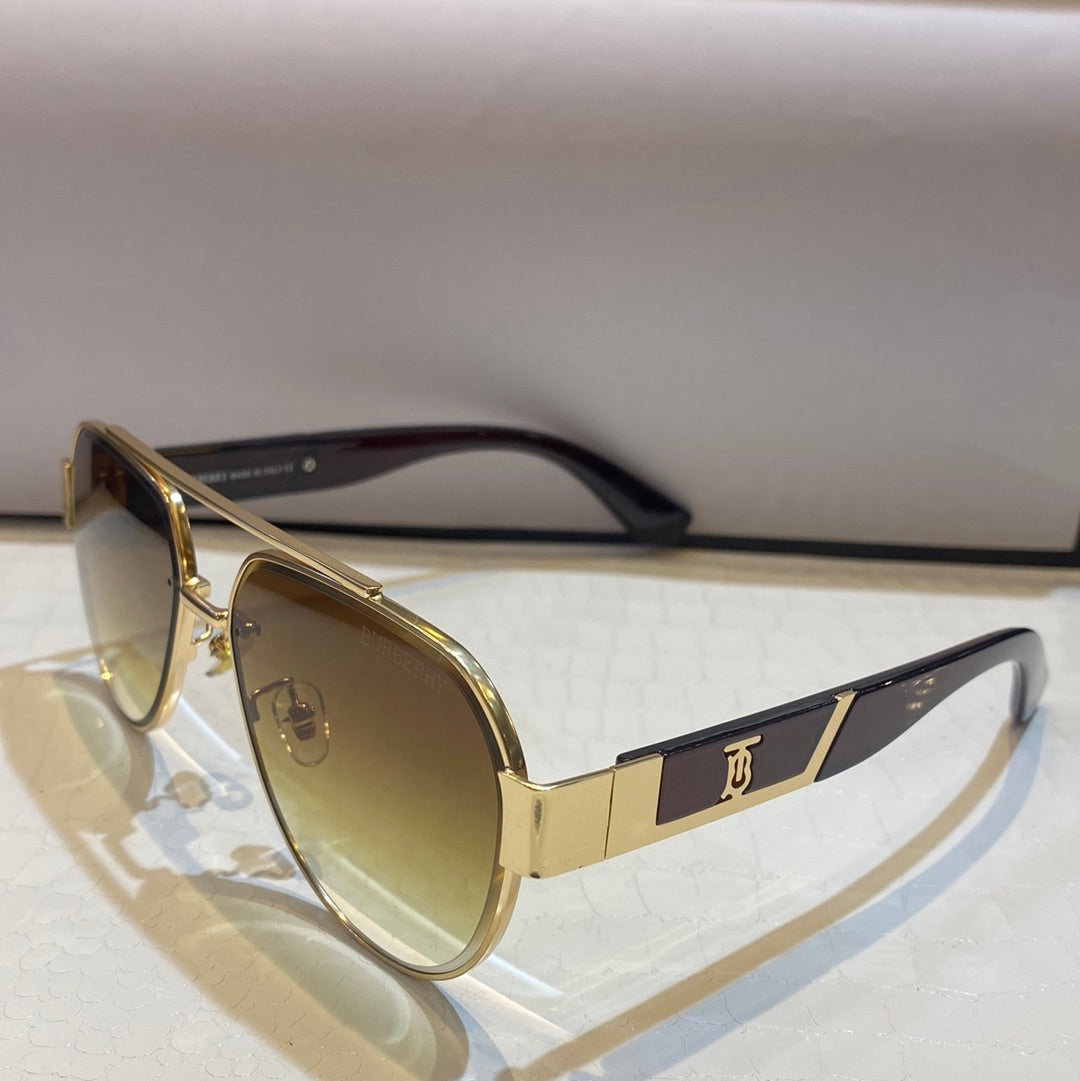 Rub Gold Matte Frame Brown Shade Unisex Sunglasses 22379 60 14 142