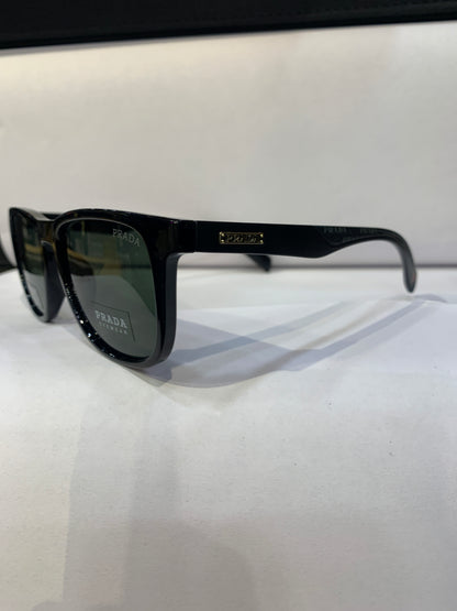 ARP Glossy Black Frame Green Shade Sunglass CF69003 53 19 140 C2