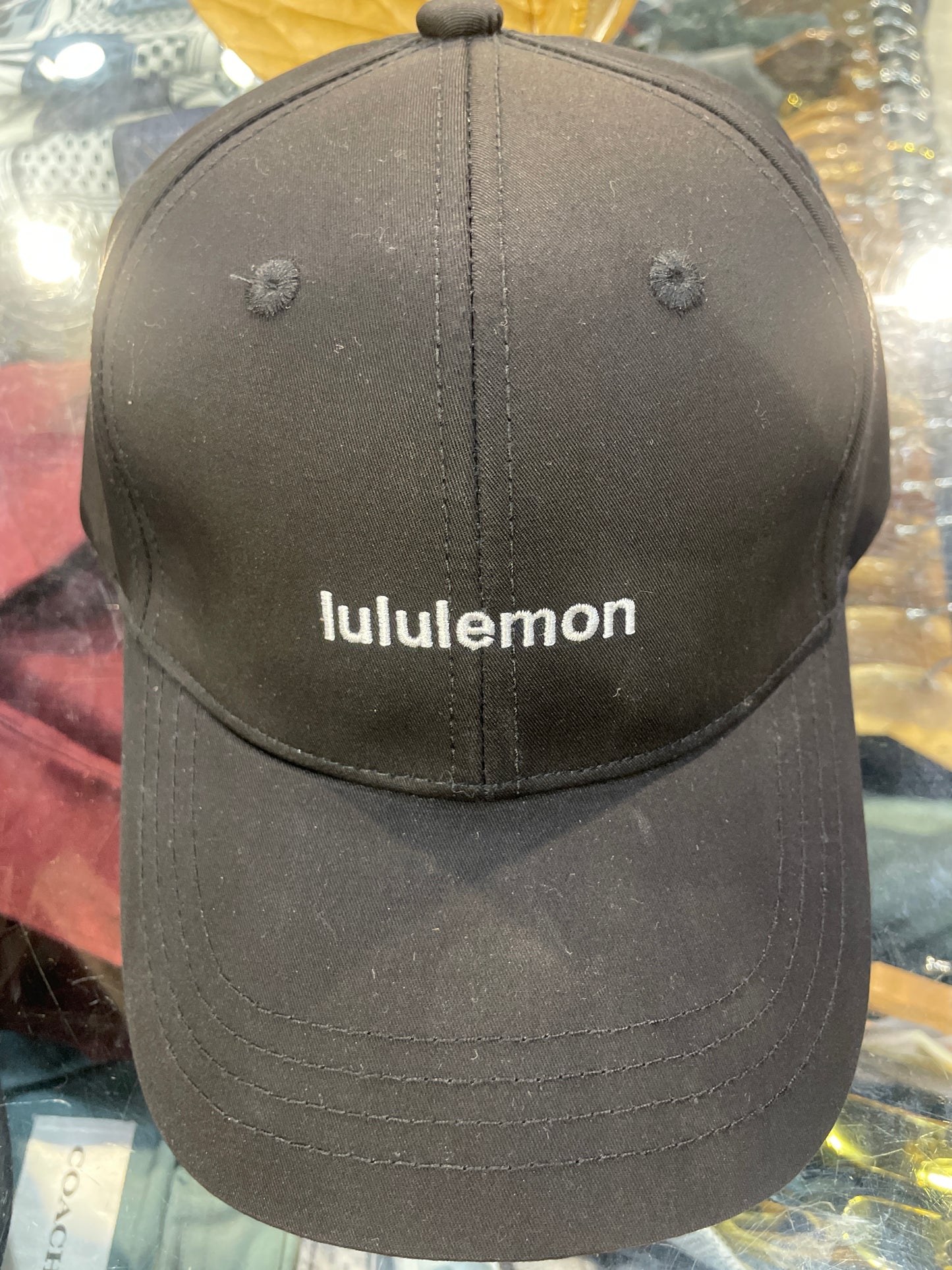 Lululemon Black Colour white  Embroidery Imported Unisex Cap 990802