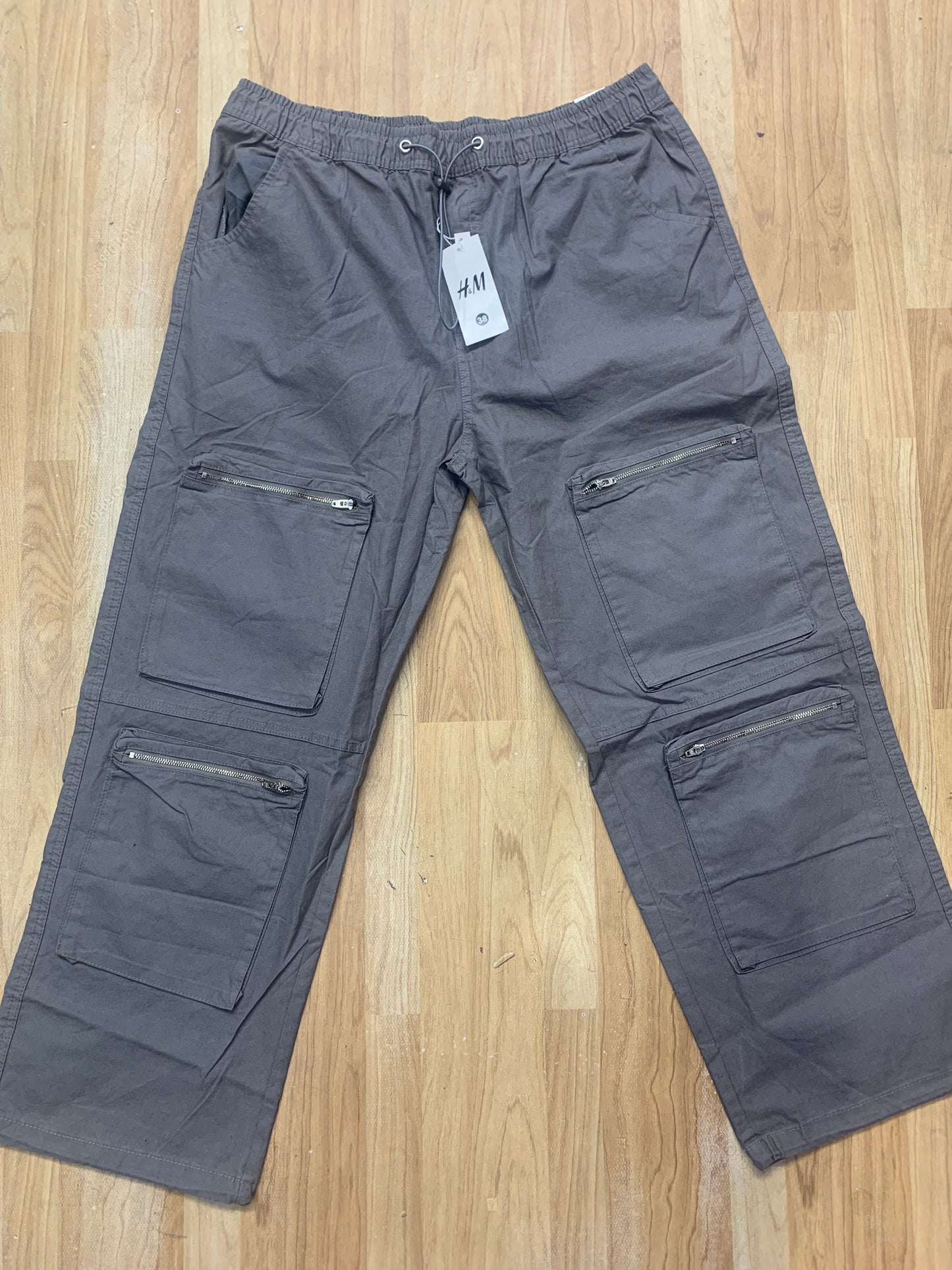 M&H Cargo Grey Colour Six Pocket Straight Fit H9032