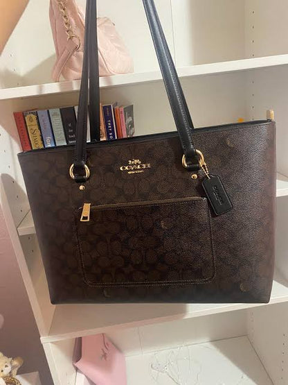 AOC COA Dark Brown Colour Premium Quality Tote Ladies Bag 2505