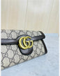 Cug Black Brown Colour Gg Logo Flap Ladies Clutch 60017144