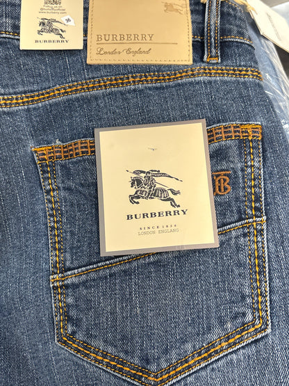 Rub Bur Blue Colour Orange Thread Work Straight Fit Jeans 6912781849607