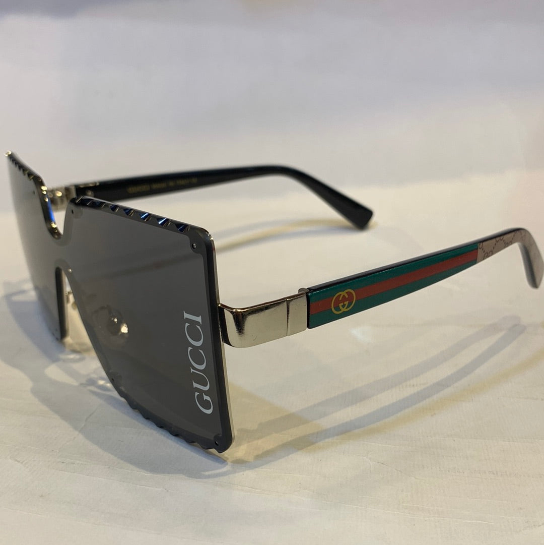 CUG GG Print Silver Frame Black Shade Sunglasses TJ72221 61 13-142