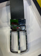 Tom Mot Glossy Silver Buckle With Black Brown Double Side Strap Men’s Belt 990783