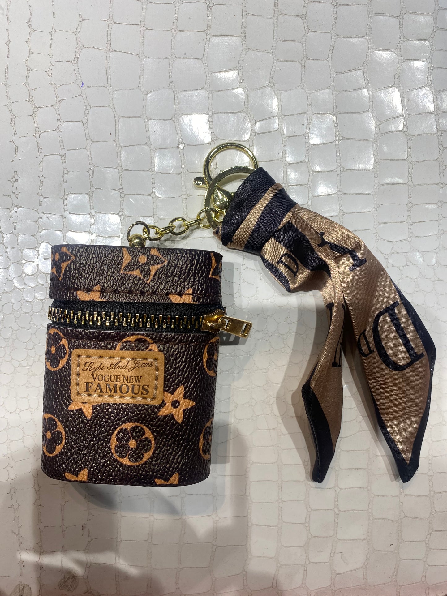 Imported Multi Colour Coin Pouch Key Chain 988424