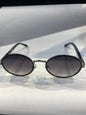 YAM Silver Black Frame Black Shade Unisex Sunglass 5G111 50 18 150