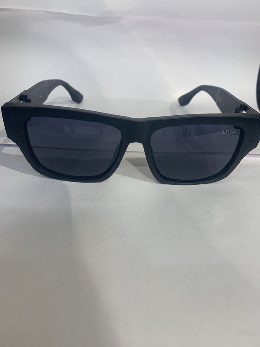 TID Matt Black Frame Black Shade Unisex Sunglasses 3516 56 17 118