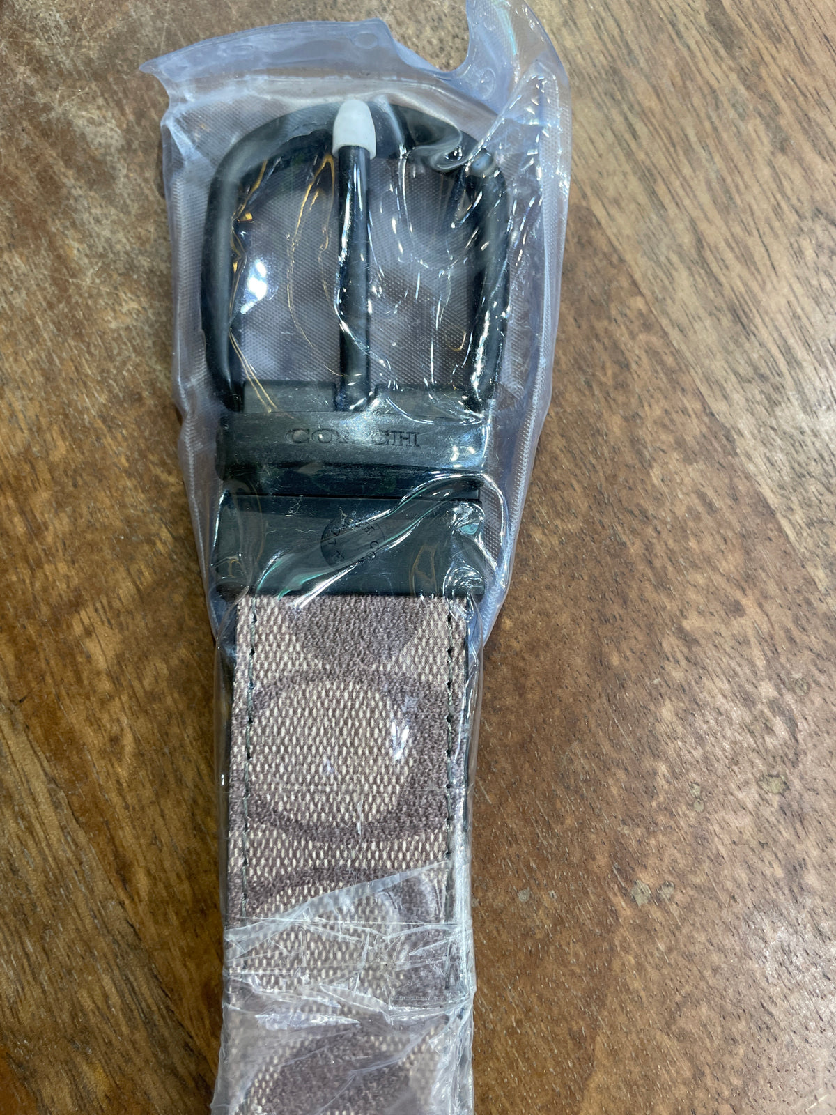 AOC COA Matt Black Buckle Brown Double Side Strap Men’s Belt 991315