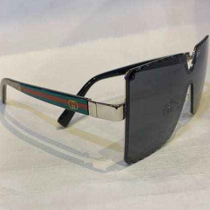 CUG GG Print Silver Frame Black Shade Sunglasses TJ72221 61 13-142