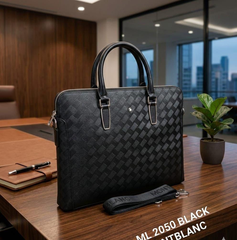 Nom Black Colour Multi Zip Laptop Bag ML2050-5