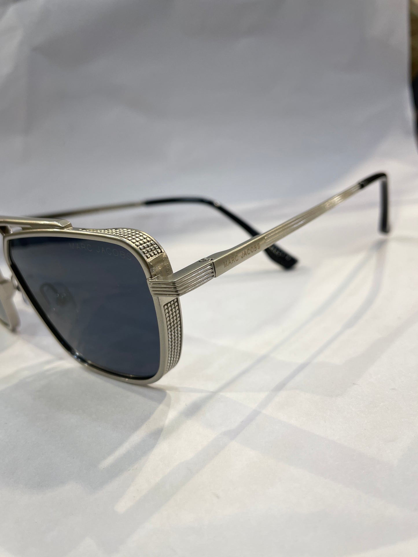RAM Matte Silver Frame Black Shade Unisex Sunglasses KSL-98493 52 21 145
