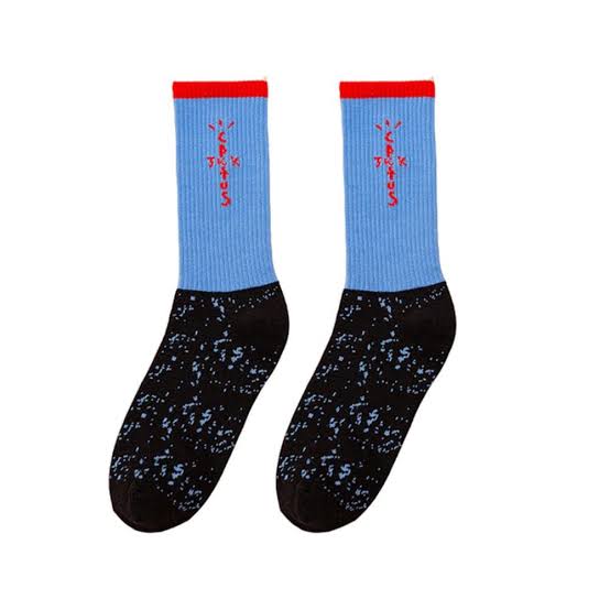 BR JACK CACTUS Black Blue Colour With Red Print Premium Quality Full Socks 990077